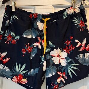 Tropical hibiscus print J.Crew Flex Swimwear